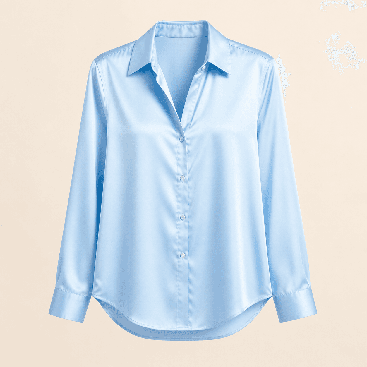Blue satin blouse