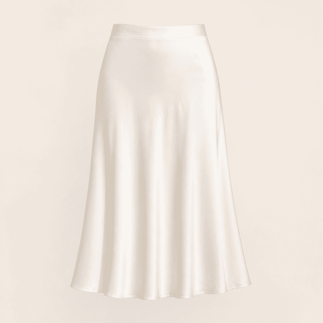 Ivory midi skirt